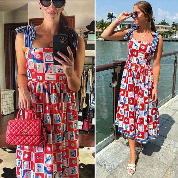 Hunter Bell Quincy Dress Sea Tiles Maxi – Size 2 NWT - Picture 4 of 17